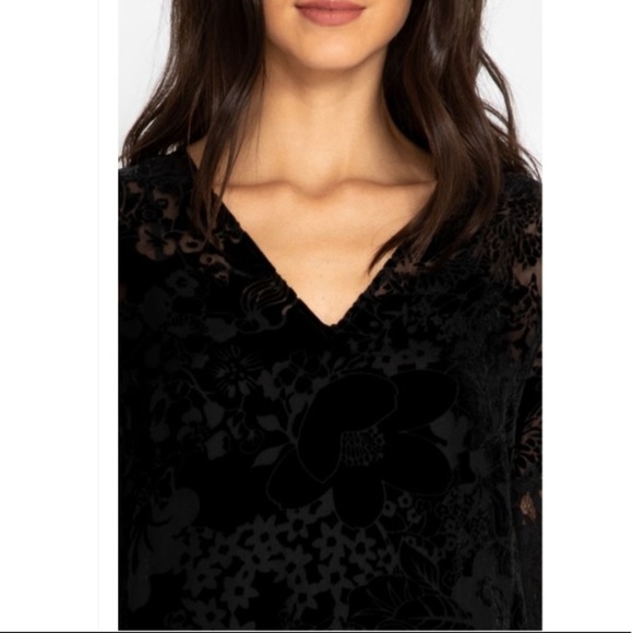 JOHNNY WAS Eureka Burnout Lace Top in Black S - Picture 4 of 9
